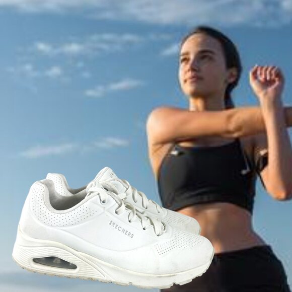 SKECHERS Uno Stand on Air White Sneaker Women's size 9 - Picture 1 of 7